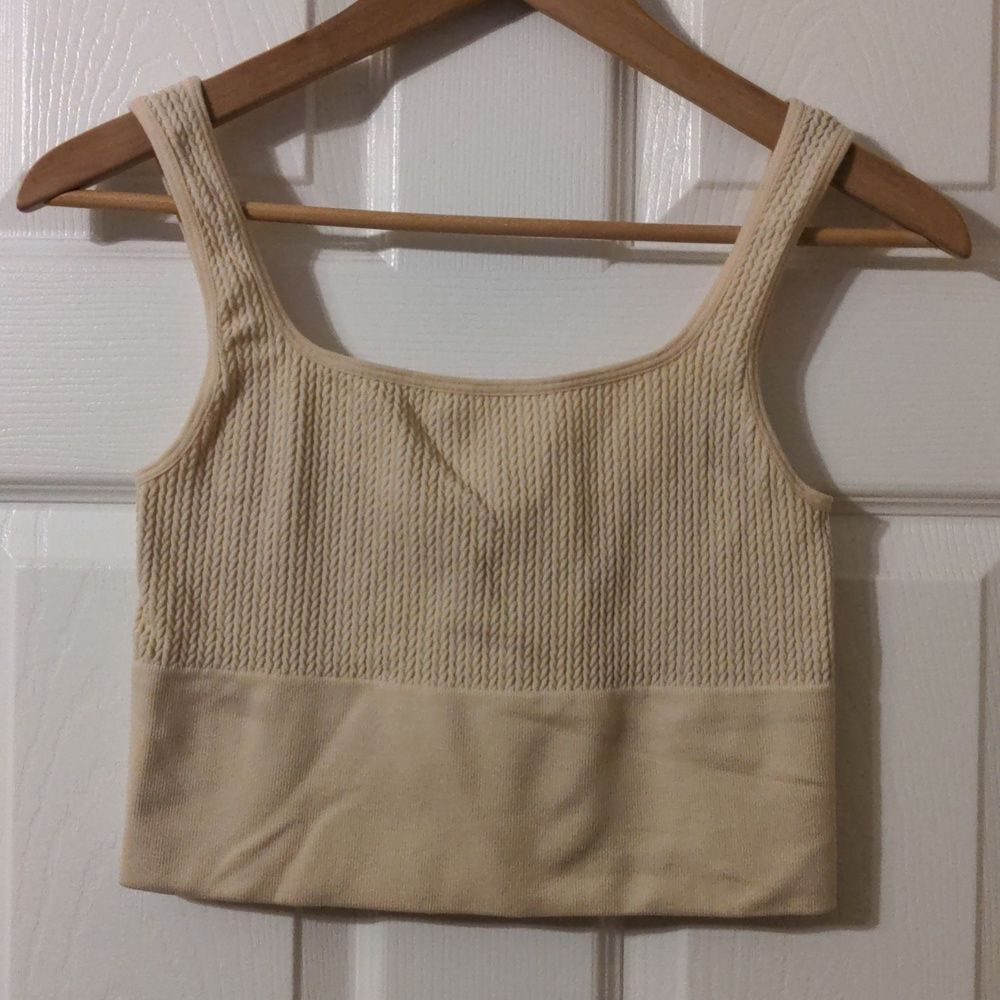 H&M bralette‎ bra crop top Beige size m - Picture 3 of 3